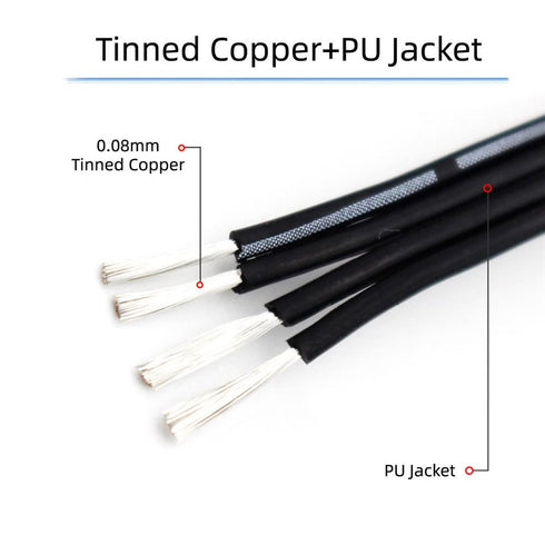xiwai 13cm USB 2.0 Type-A Male to Male Female Data Flat Slim FPC Cable for Disk, FPV & Phone