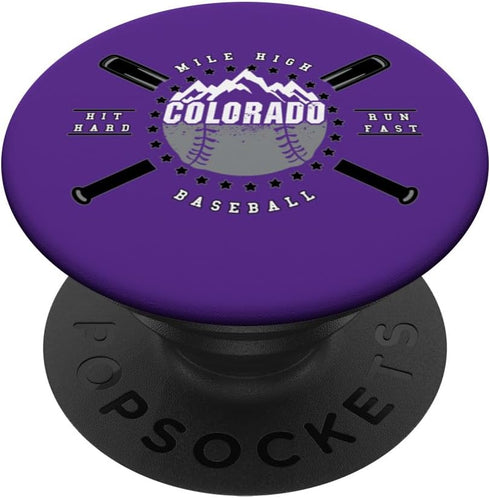 Colorado Baseball - Rocky Mountains Graphic Design PopSockets Standard PopGrip