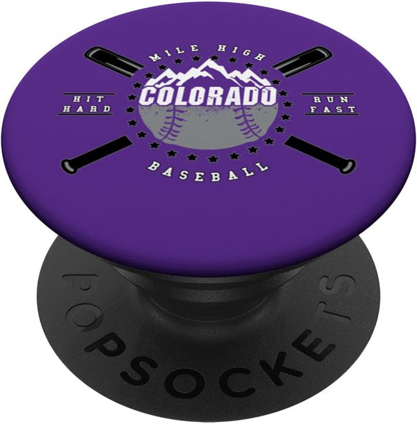 Colorado Baseball - Rocky Mountains Graphic Design PopSockets Standard PopGrip