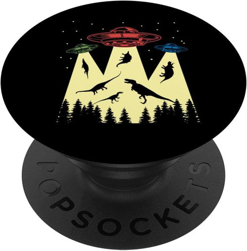 PopSockets Standard PopGrip - Vintage Dinosaur Alien Abduction