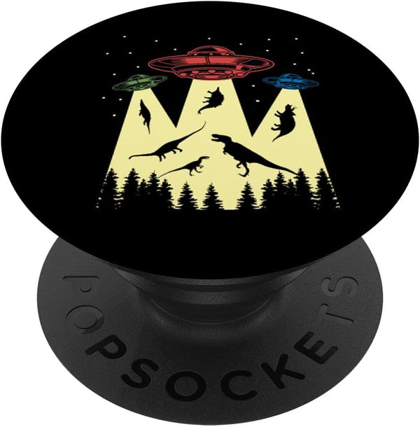 PopSockets Standard PopGrip - Vintage Dinosaur Alien Abduction