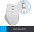 Wireless Bluetooth Mouse with Smart Flying Scroll, Ergonomic Mice, Silent Multi-Device Mouse for Computer, White