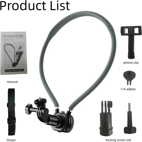 Chapter Seven Neck Hanging Phone Holder,Hands Free POV/Vlog Chest Camera Phone Holder for Video Recording,Compatible