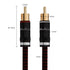 Preffair 2Pcs/1 Pair RCA Cables OFC Copper Shielded Gold Plated RCA Male to Male Connectors (4.9FT/1.5M)