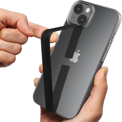 Sinjimoru Silicone Stretching Strap as Phone Grip Holder, Slim Grip Tape for iPhone Case, Secure Phone Strap