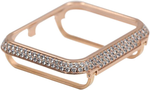 Bling Crystal Metal Case Compatible for Apple Watch Series 1 2 3 Diamond Protective Cover