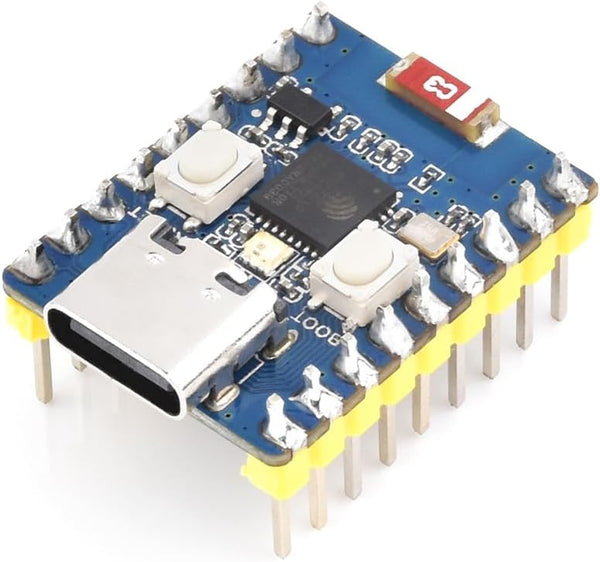 ESP32-C3 Mini Development Board with Pre-Soldered Header, 2.4GHz Wi-Fi, Bluetooth 5 Support, Based on ESP32-C3FN4