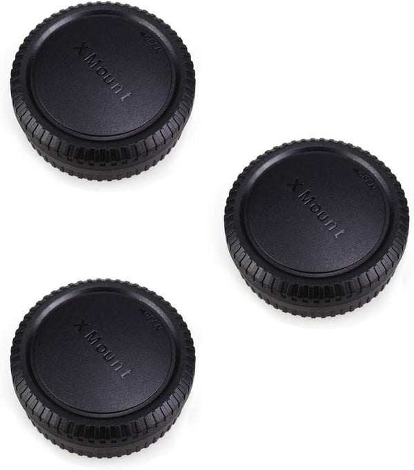 Camera Rear Lens Cap & Body Cap Cover for Fuji Fujifilm X Mount Camera X-T30 X-T20 X-T10 X-E4 X-T4 X-T3 X-PRO3 X-PRO2
