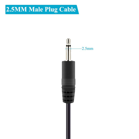 Fancasee 2-Pack 2.5mm Male Plug to Bare Wire Pigtail TS Mono Connector Adapter for Audio Repair