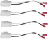 4 Pack Speaker Harness Adapter for Jeep Dodge Chrysler Models, Front Rear Door Speaker Wiring 72-6514