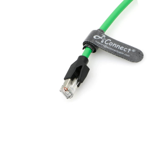 M12 4 Position D-Coded Connector to RJ45 Cat5e Ethernet Cable Assembly - Waterproof Portable 16.5Ft/5M