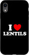 I Heart Lentils iPhone XR I Love Lentils Funny Healthy Soup Eat Legume Indian Food