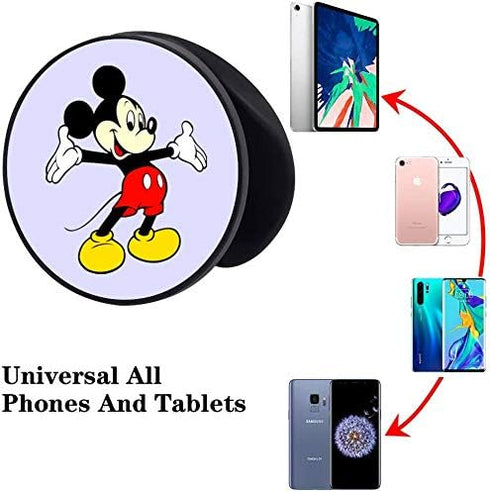 (3 Pack) Multifunction Cell Phone Stand Finger Holder - Blue Watercolor Purple Foldable Kickstand