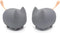 2Pack TWS Portable Bluetooth Speakers, Mini Wireless Speakers with Clarity Stereo, Built-in Mic, Cute Pet (Grey)