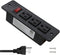 Recessed Power Strip, Countertop Grommet Desk Mountable Power Strip, Black Outlets for Cabinet Sofa Shelf, UL/ETL
