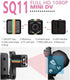 Webcam Mini Camera SQ11 HD Camcorder SQ8 SQ9 Upgrade Night Vision Mini Cam 1080P Sports Mini DV Voice Recorder (Black)