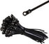 GTSE 100 Pack Black Screw Mount Head Zip Ties, 4" x 0.1", Zip Ties with Screw Hole
