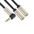 Cable,90 3.5mm 2 MP3 (90 Halokny Audio Splitter Degree Right Angle Male to Female Jack Headphone Audio Stereo Y