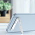 POPETPOP Portable Foldable Zinc Alloy Phone Stand Desktop Mobile Phone Bracket Silver Compact Cellphone Holder for Home