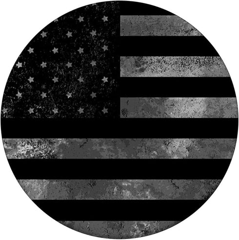 Grungy Grey Black American US Flag Vintage Patriotic Gift PopSockets Standard PopGrip