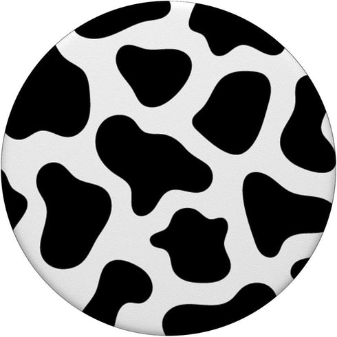 Cow Print Black and White Design, PopSockets Standard PopGrip for Teen Girls and Women