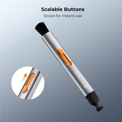 K&F Concept Multifunctional Lens Pen, Aluminum Alloy Body, Carbon Head for Canon, Nikon, Sony Camera Cleaning