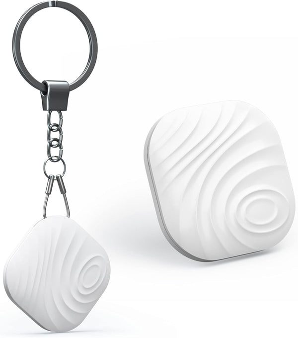 Key Finder, Bluetooth Tracker Item Locator with Key Chain for Keys, Wallets, and Tablets (White, 1 Pack)