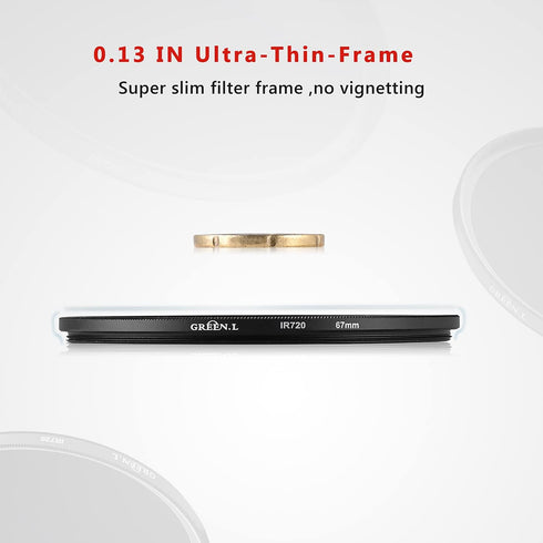 37mm Infrared Filter, 37mm IR 720nm (R72) Filter for Camera Lens