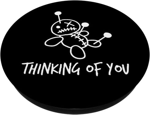 Thinking of You Funny Voodoo Doll Valentine's Day Joke Gifts PopSockets Grip and Stand for Phones and Tablets