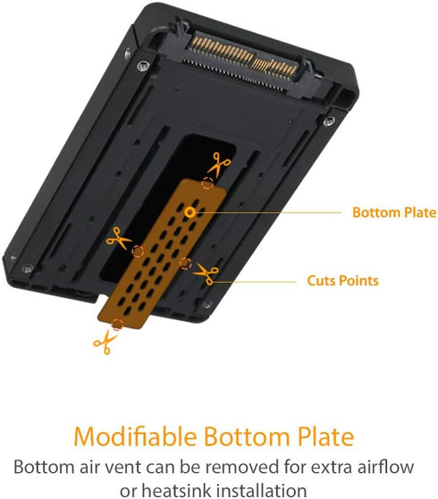 ICY DOCK M.2 PCIe 3.0/4.0 NVMe SSD to 2.5" U.2 SSD Converter with Heatsink | EZConvert MB705M2P-B