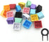 OEM Profile Blank Keycaps PBT Rainbow Mixed Colors 1U R4 Keycap for MX switches Mechanical Keyboard (Mixed colors, 20pcs) by Elacgap