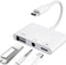 USB C to USB Adapter for MacBook, 3-in-1 OTG Splitter with 3.5mm Audio Jack and PD Fast Charging Port for iPhone 15