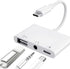 USB C to USB Adapter for MacBook, 3-in-1 OTG Splitter with 3.5mm Audio Jack and PD Fast Charging Port for iPhone 15