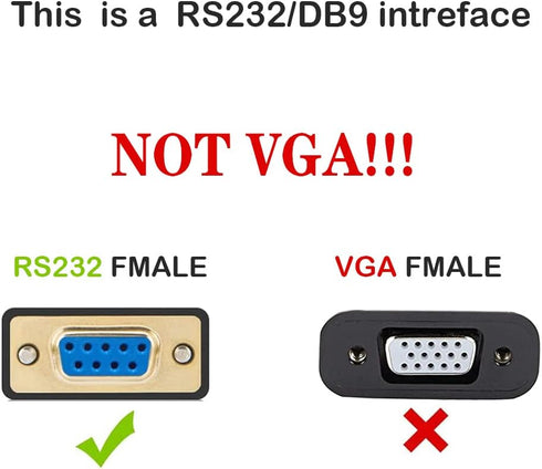 USB to RS232 Serial Adapter with FTDI Chipset, USB 2.0 to Female DB9 Cable for Windows 11,10, 8, 7, Vista, XP, 2000,