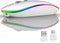 Uiosmuph LED Wireless Mouse, G12 Slim Rechargeable Silent Mouse, 2.4G Portable USB Optical