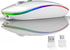 Uiosmuph LED Wireless Mouse, G12 Slim Rechargeable Silent Mouse, 2.4G Portable USB Optical