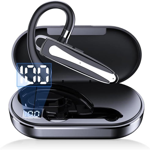 Bluetooth Headset, Wireless Earpiece with Bluetooth 5.0, Hands-Free Earphones, 8 Hrs Playtime, Compatible with iPhone