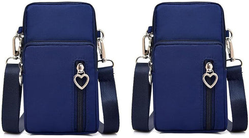 Women Nylon Cell Phone Purse, Travel Crossbody Bag, Wristband Sport Armband Wallet for Galaxy S10 Plus, S9 Plus, A50,
