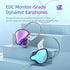 KZ EDC in-Ear Monitors, HiFi Stereo Stage/Studio IEM Wired Noise Isolating Sport Earphones/Earbuds/Headphones for Musician Audiophile (with Microphone, Blue Purple)
