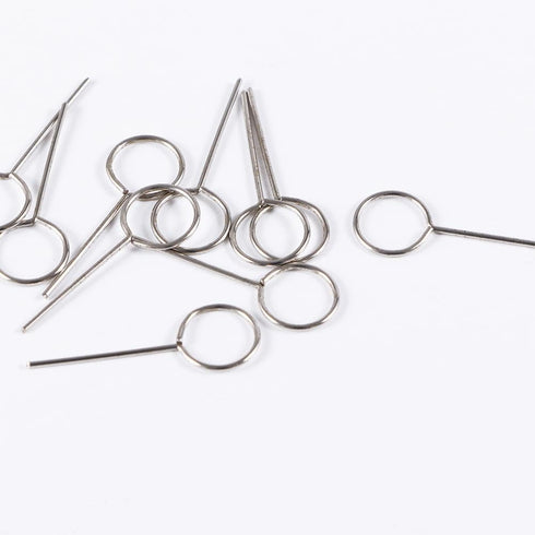 Pokinge 50pcs/Pack Eject Pin,Sim Card Tray Remover Metal Mobile Phone Removal Card Pin Smartphone Card Needle Phone Key