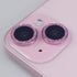for iPhone 15/15 Plus Camera Lens Protector Bling Glitter Metal Crystal Tempered Glass Screen Accessories Sparkly Lens Cover for iPhone 15 / 15Plus (Pink)