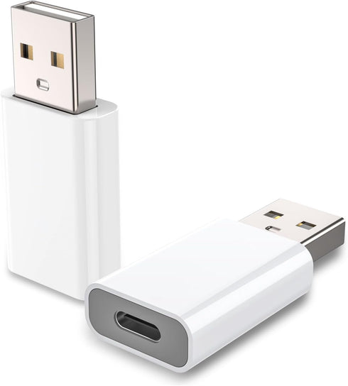 MOSWAG USB to USB C Adapter, USB C Female to USB Male for Apple MagSafe Watch, iPhone, iPad, Galaxy Note