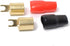 3 Pairs 0 Gauge Copper Gold Plated Spade Terminal Crimp Connectors Adapters for Speaker Wire Cable Terminal Plug - 0GA