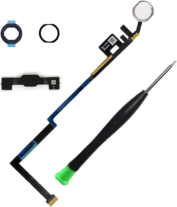 T Phael White Home Button Replacement for iPad 5th Gen 2017 and 6th Generation 2018, Incl Flex Cable