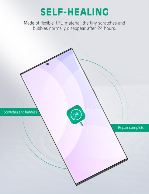 apiker 4 Pack Screen Protector Compatible with Samsung Galaxy Note 10 Plus, Soft TPU Film for Fingerprint Sensor