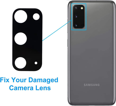 Rear Back Camera Lens Glass Replacement for Samsung Galaxy S20 G980/S20 5G G981 - 6.2 Inch (All Carriers) with