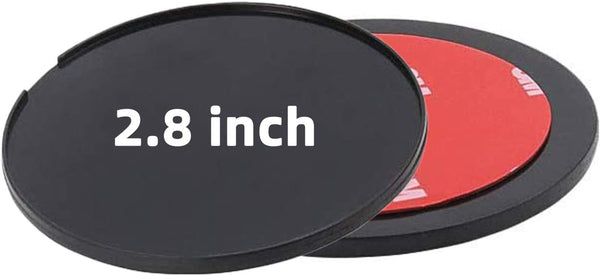 Dashboard Adhesive Mounting Disk - Circular Adhesive Sticky Suction Cup Base Adapter Plate for Car Dash Cam, Garmin,