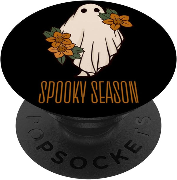 Spooky Season Flower Ghost, PopSockets Standard PopGrip