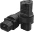 TEWOXIN 5 IEC320 C14 5-15R Plug,3-Prong 125V 15A,for PCS to Power Adapter US Standard Grounding Connector, Computer