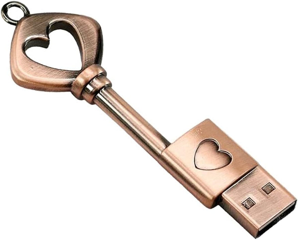EZITSOL 64GB USB 3.0 Flash Drive,Cute Key USB Flash Drive with Heart Shape,High